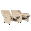 vidaXL Πολυθρόνα Μασάζ Διθέσια & Ποτηροθήκη Κρεμ