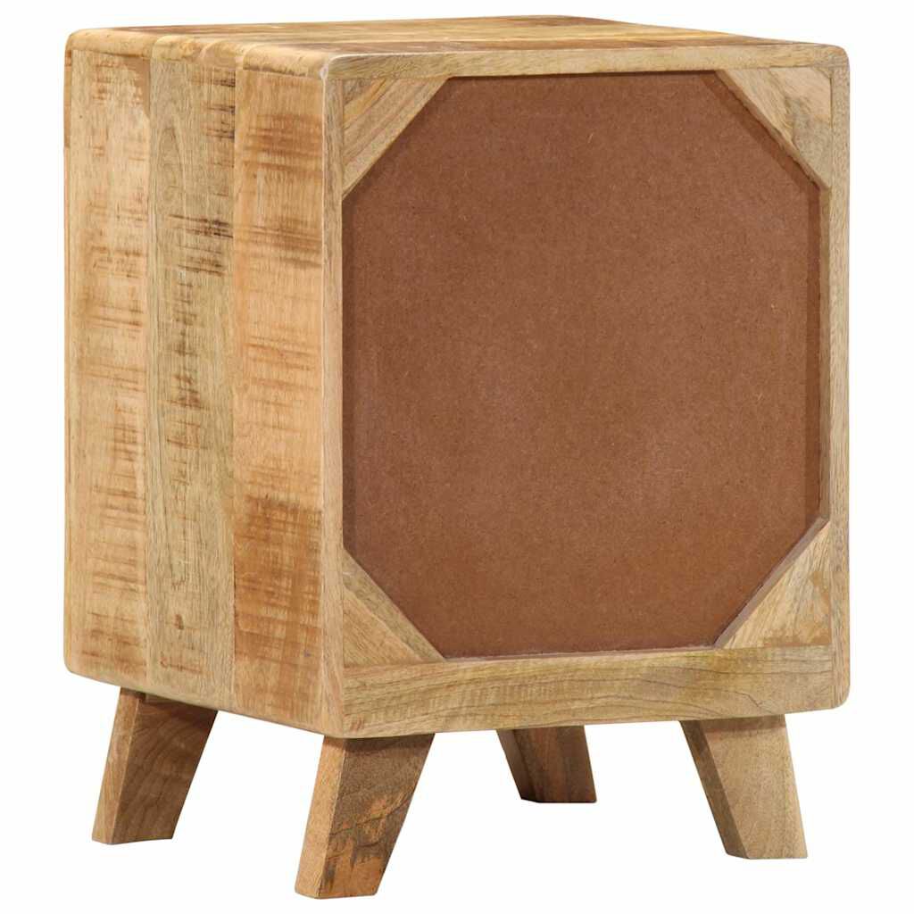 vidaXL Κομοδίνο 2 τεμάχια 37x32x50 cm Στερεό ξύλο ακατέργαστο μάνγκο
