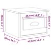 vidaXL Κομοδίνο Επιτοίχιο Sonoma Δρυς 41,5 x 36 x 28 εκ.
