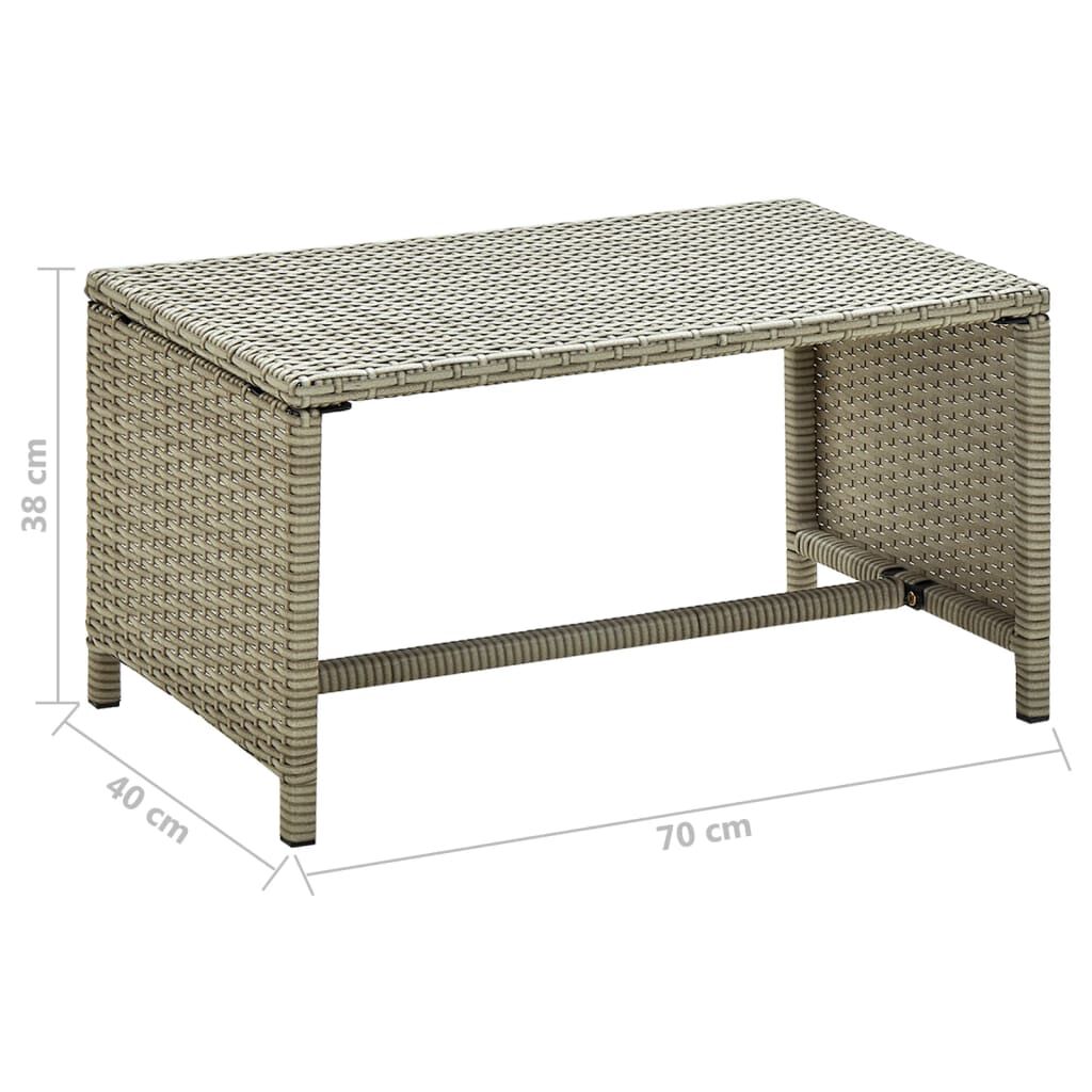 vidaXL Τραπεζάκι Σαλονιού Μπεζ 70 x 40 x 38 εκ. από Συνθετικό Ρατάν
