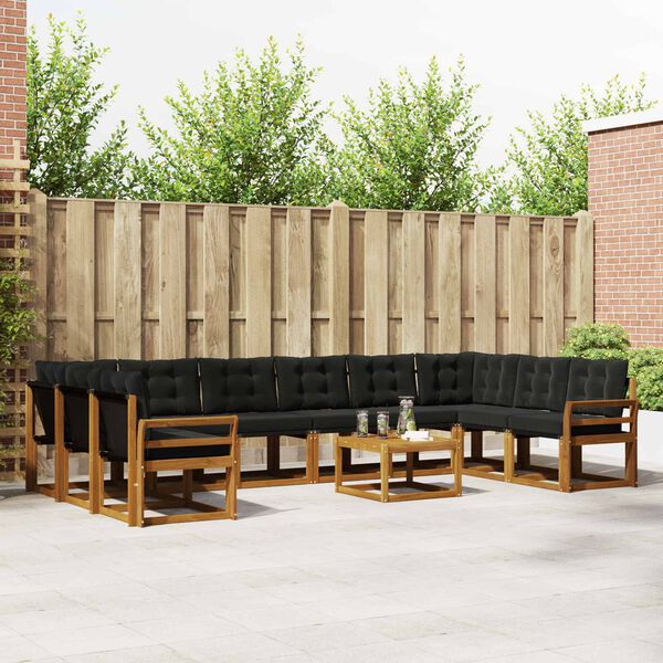 vidaXL &Sigma;&epsilon;&iota;&rho;ά &Kappa;&alpha;&nu;&alpha;&pi;έ &Epsilon;&xi;&omega;&tau;&epsilon;&rho;&iota;&kappa;&omicron;ύ &mu;&epsilon; &mu;&alpha;&xi;&iota;&lambda;ά&rho;&iota; 11 pcs &Phi;&upsilon;&sigma;&iota;&kappa;ό &kappa;&alpha;&iota; &Mu;&alpha;ύ&rho;&omicron;