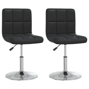 vidaXL Καρέκλες Τραπεζαρίας 2 τεμ. Μαύρες από Συνθετικό Δέρμα