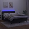 vidaXL &Kappa;&rho;&epsilon;&beta;ά&tau;&iota; Boxspring &mu;&epsilon; &Sigma;&tau;&rho;ώ&mu;&alpha; & LED &Mu;&alpha;ύ&rho;&omicron; 140x190 &epsilon;&kappa;. &Beta;&epsilon;&lambda;&omicron;ύ&delta;&iota;&nu;&omicron;