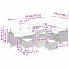 vidaXL Σετ Καναπέ Κήπου 9 pcs Μπεζ συνθετικό ρατάν