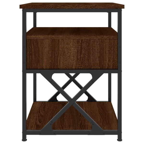 vidaXL Κομοδίνο Καφέ Δρυς 40 x 42 x 55 εκ. από Επεξεργασμένο Ξύλο