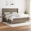 vidaXL &Kappa;&rho;&epsilon;&beta;ά&tau;&iota; Boxspring &mu;&epsilon; &Sigma;&tau;&rho;ώ&mu;&alpha; Taupe 160x200 &epsilon;&kappa;. &Upsilon;&phi;&alpha;&sigma;&mu;ά&tau;&iota;&nu;&omicron;