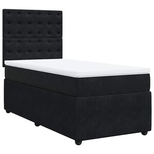 vidaXL &Kappa;&rho;&epsilon;&beta;ά&tau;&iota; Boxspring &mu;&epsilon; &Sigma;&tau;&rho;ώ&mu;&alpha; &Mu;&alpha;ύ&rho;&omicron; 90x190 &epsilon;&kappa;. &Beta;&epsilon;&lambda;&omicron;ύ&delta;&iota;&nu;&omicron;