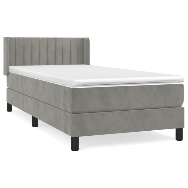 vidaXL &Kappa;&rho;&epsilon;&beta;ά&tau;&iota; Boxspring &mu;&epsilon; &Sigma;&tau;&rho;ώ&mu;&alpha; &Alpha;&nu;&omicron;&iota;&chi;&tau;ό &Gamma;&kappa;&rho;&iota; 90x190 &epsilon;&kappa;. &Beta;&epsilon;&lambda;&omicron;ύ&delta;&iota;&nu;&omicron;