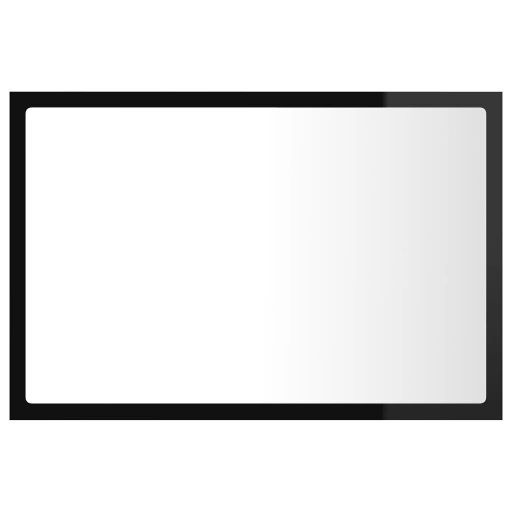 vidaXL Καθρέφτης Μπάνιου με LED Γυαλ. Μαύρο 60x8,5x37 εκ. Ακρυλικός