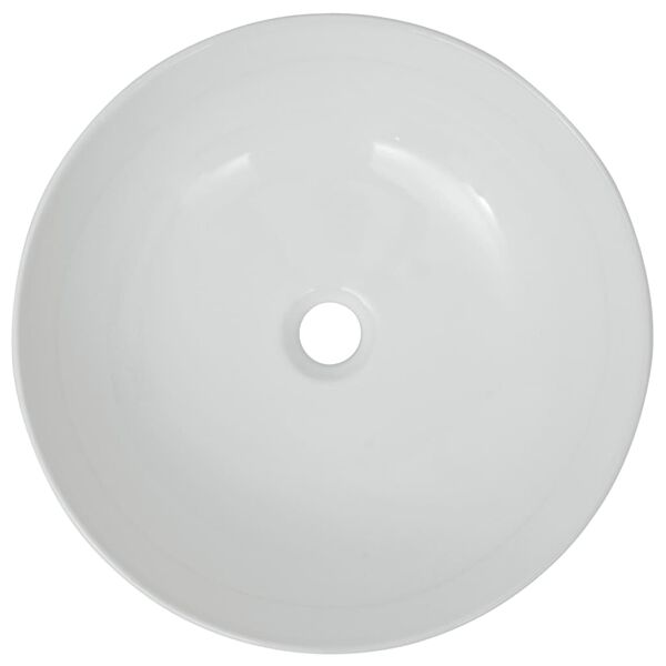 vidaXL Νιπτήρας Στρογγυλός Λευκός 41,5 x 13,5 εκ. Κεραμικός