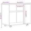 vidaXL Τραπέζι Βοηθητικό Παλιό Ξύλο 70 x 35 x 55 εκ Επεξεργασμένο Ξύλο