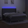 vidaXL &Kappa;&rho;&epsilon;&beta;ά&tau;&iota; Boxspring &mu;&epsilon; &Sigma;&tau;&rho;ώ&mu;&alpha; & LED &Sigma;&kappa;.&Gamma;&kappa;&rho;&iota; 160x200 &epsilon;&kappa; &Upsilon;&phi;&alpha;&sigma;&mu;ά&tau;&iota;&nu;&omicron;