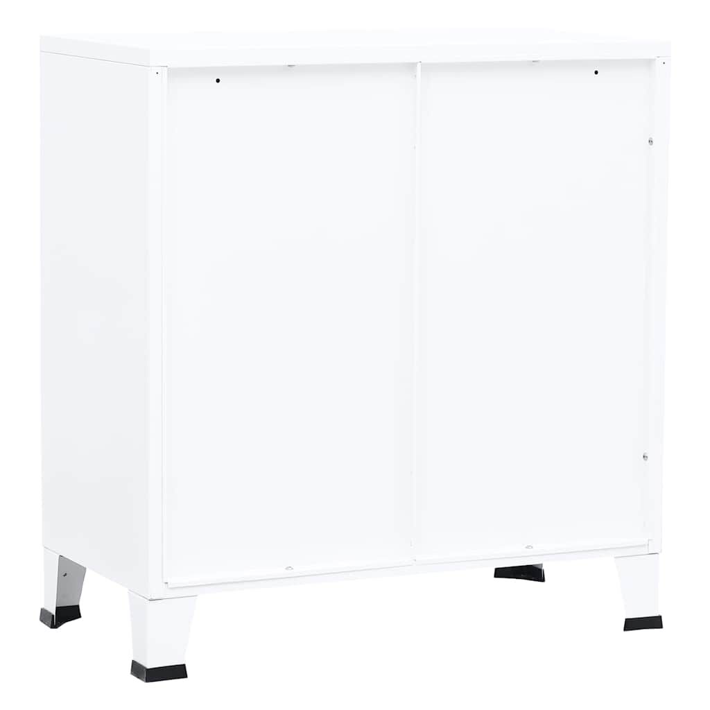 vidaXL Αρχειοθήκη Βιομηχανικού Στιλ Λευκή 75 x 40 x 80 εκ. Ατσάλινη