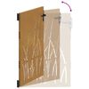 vidaXL Πύλη Κήπου με Σχέδιο Γρασίδι 85 x 125 εκ. από Ατσάλι Corten