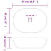 vidaXL Νιπτήρας Οβάλ Μαύρος και Μπλε 47x33x13 εκ. Κεραμικός