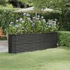 vidaXL Ζαρντινιέρα Ανθρακί 224x40x68 εκ Γαλβανισμένος χάλυβας