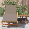 vidaXL Ξαπλώστρα με μαξιλάρι Taupe 200 x 67 x 84εκ Μασίφ ξύλο ακακίας