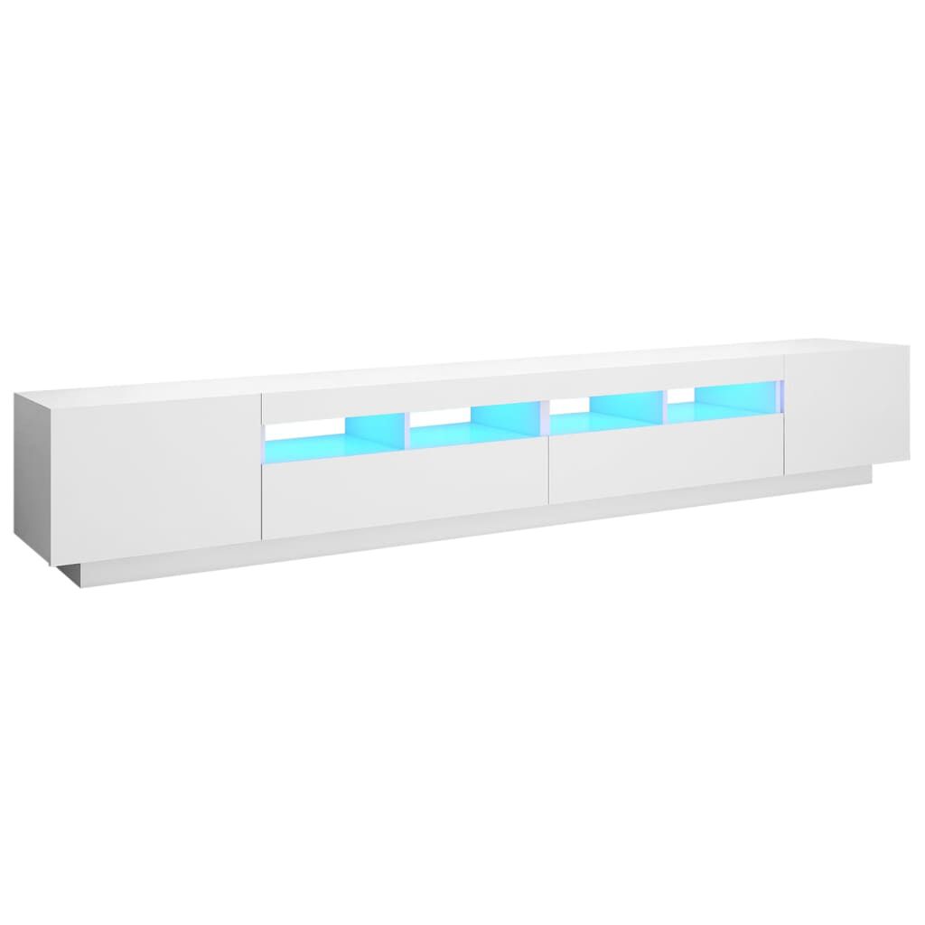 vidaXL Έπιπλο Τηλεόρασης με LED Λευκό 260 x 35 x 40 εκ.