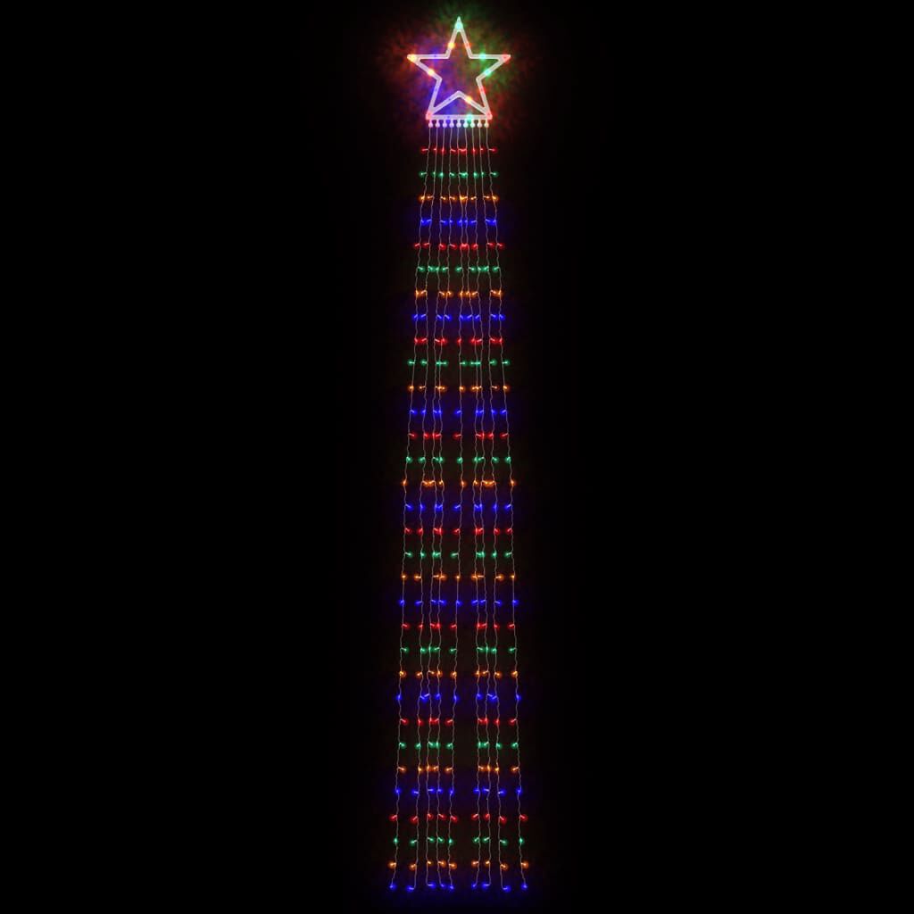 vidaXL Φωτιστικό Χριστουγεννιάτικο Δέντρο 320 LED Πολύχρωμο 375 εκ.