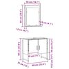 vidaXL Σετ Επίπλων Μπάνιου με αποθήκευση 2 pcs Μαύρο 60 x 33 x 60 εκ