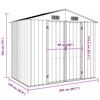 vidaXL Αποθήκη Κήπου Καφέ 205 x 129 x 183 εκ. από Γαλβανισμένο Ατσάλι
