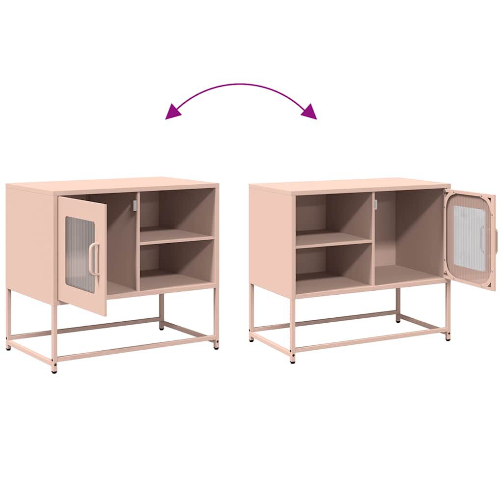 vidaXL Έπιπλο Τηλεόρασης Ροζ 68 x 39 x 60,5 εκ. από Χάλυβα