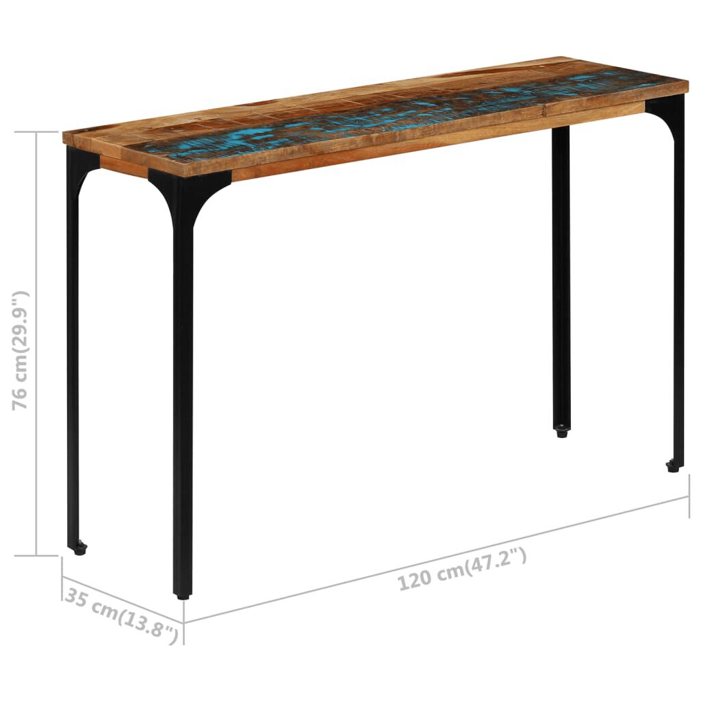 vidaXL Τραπέζι Κονσόλα 120 x 35 x 76 εκ. από Μασίφ Ανακυκλωμένο Ξύλο