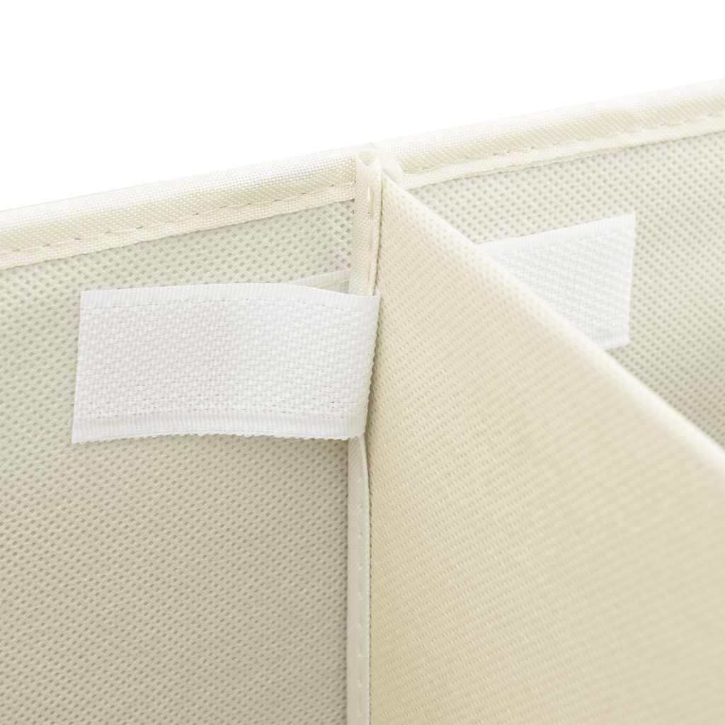 vidaXL Κουτιά Αποθήκευσης 2 τεμ. Κρεμ 50 x 30 x 25 εκ. Υφασμάτινα