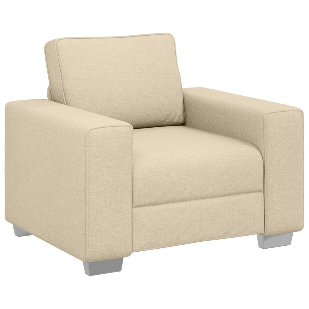 vidaXL Καναπές με μαξιλάρι Κρεμ 100 x 77 x 82 εκ ύφασμα