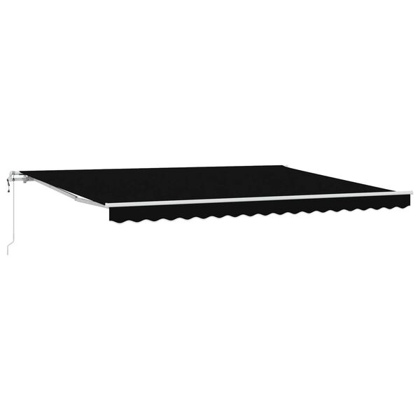 vidaXL Αυτόματη Αναδιπλούμενη Τέντα Μαύρη 450x350 cm
