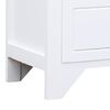 vidaXL Έπιπλο Τηλεόρασης Λευκό 108x30x40 εκ. από Μασίφ Ξύλο Παυλώνιας