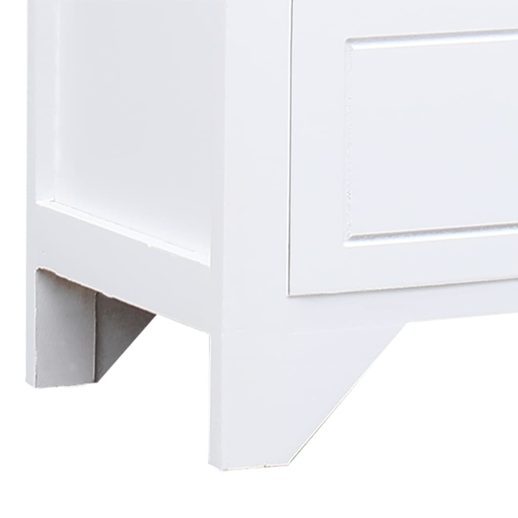 vidaXL Έπιπλο Τηλεόρασης Λευκό 108x30x40 εκ. από Μασίφ Ξύλο Παυλώνιας