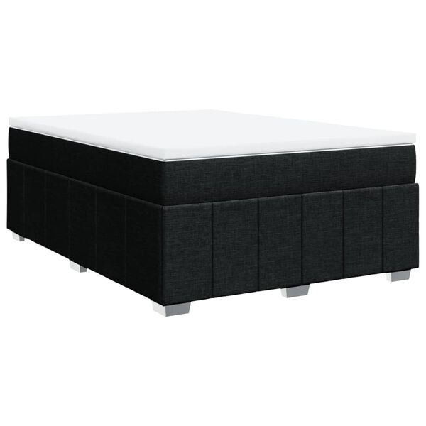 vidaXL &Kappa;&rho;&epsilon;&beta;ά&tau;&iota; Boxspring &mu;&epsilon; &Sigma;&tau;&rho;ώ&mu;&alpha; &Mu;&alpha;ύ&rho;&omicron; 140x190 &epsilon;&kappa;. &Upsilon;&phi;&alpha;&sigma;&mu;ά&tau;&iota;&nu;&omicron;