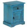vidaXL Κομοδίνο Μπλε 40 x 30 x 50 εκ. από Μασίφ Ξύλο Μάνγκο