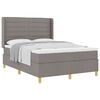 vidaXL &Kappa;&rho;&epsilon;&beta;ά&tau;&iota; &mu;&epsilon; &epsilon;&lambda;&alpha;&tau;ή&rho;&iota;&alpha; &mu;&epsilon; &kappa;&epsilon;&phi;&alpha;&lambda;ά&rho;&iota; Taupe 140 x 190 cm ύ&phi;&alpha;&sigma;&mu;&alpha;