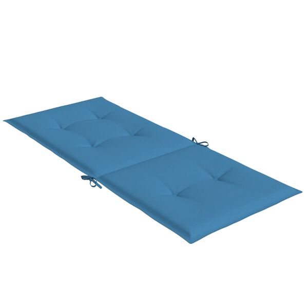 vidaXL Μαξιλάρια Καρέκλας με Πλάτη 6 τεμ. Μπλε 120x50x4 εκ. Ύφασμα