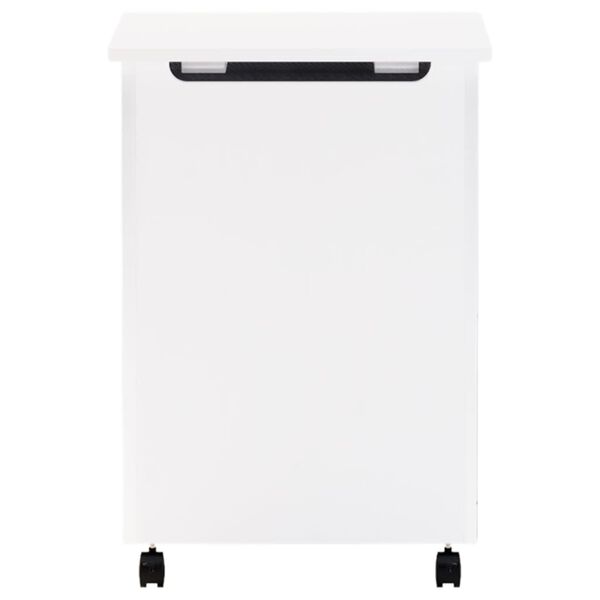 vidaXL Καλάθι Άπλυτων με Τροχούς RANA Λευκό 45x45x64εκ. Μασίφ Πεύκο