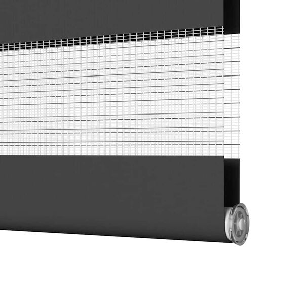 vidaXL Ζέβρα τυφλή Μαύρο Πλάτος υφάσματος 115,9 εκ. Πολυεστέρας