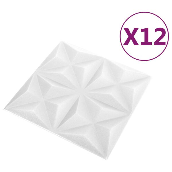 vidaXL &Pi;ά&nu;&epsilon;&lambda; &tau;&omicron;ί&chi;&omicron;&upsilon; 12 pcs &Omicron;&rho;&iota;&gamma;&kappa;ά&mu;&iota; Ά&sigma;&pi;&rho;&omicron; 50 x 50 cm &Phi;&epsilon;&lambda;&iota;&zeta;ό&lambda; XPS