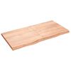 vidaXL Ράφι Τοίχου Ανοιχτό Καφέ 120x60x(2-4)εκ. Επεξ. Μασίφ Ξύλο Δρυός