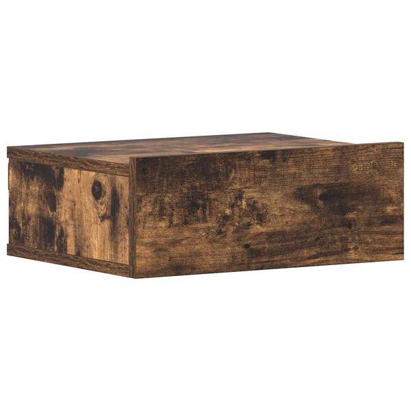 vidaXL Κομοδίνα Κρεμαστά 2 τεμ. Καπνιστή Δρυς 40x30x15εκ Επεξεργ. Ξύλο