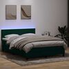 vidaXL &Kappa;&rho;&epsilon;&beta;ά&tau;&iota; Boxspring &mu;&epsilon; &Sigma;&tau;&rho;ώ&mu;&alpha; & LED &sigma;&kappa;&omicron;ύ&rho;&omicron; &pi;&rho;ά&sigma;&iota;&nu;&omicron; 160x220cm &Beta;&epsilon;&lambda;&omicron;ύ&delta;&iota;&nu;&omicron;