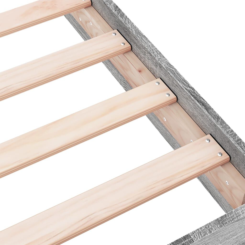vidaXL Πλαίσιο Κρεβατιού Γκρι Sonoma 100x200 εκ. Επεξεργασμένο Ξύλο