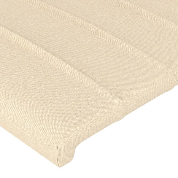 vidaXL Κεφαλάρι με Πτερύγια Κρεμ 83x16x118/128 εκ. Υφασμάτινο