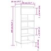 vidaXL Παπουτσοθήκη Καφέ Δρυς 40x36x105 εκ. από Επεξεργασμένο Ξύλο