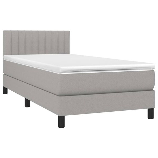 vidaXL &Kappa;&rho;&epsilon;&beta;ά&tau;&iota; Boxspring &mu;&epsilon; &Sigma;&tau;&rho;ώ&mu;&alpha; &Alpha;&nu;&omicron;&iota;&chi;&tau;ό &Gamma;&kappa;&rho;&iota; 90x190 &epsilon;&kappa;. &Upsilon;&phi;&alpha;&sigma;&mu;ά&tau;&iota;&nu;&omicron;