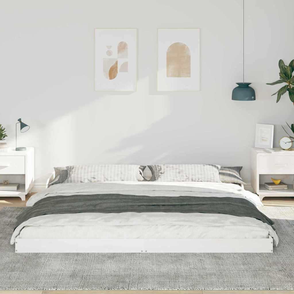 vidaXL Σκελετός Κρεβατιού Λευκό 180 x 200 cm Μασίφ ξύλο πεύκου