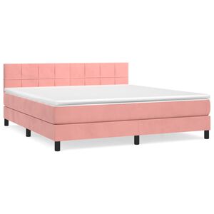 vidaXL &Kappa;&rho;&epsilon;&beta;ά&tau;&iota; Boxspring &mu;&epsilon; &Sigma;&tau;&rho;ώ&mu;&alpha; &Rho;&omicron;&zeta; 160x200 &epsilon;&kappa;. &Beta;&epsilon;&lambda;&omicron;ύ&delta;&iota;&nu;&omicron;