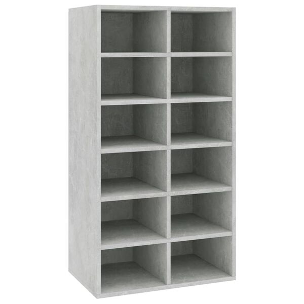 vidaXL Παπουτσοθήκη Γκρι Σκυρ Δρυς 54x34x100,5 εκ Επεξεργασμένο Ξύλο