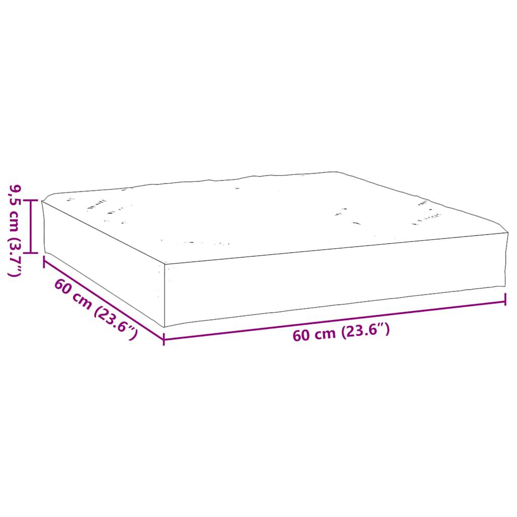 vidaXL Μαξιλάρι Παλέτας Ανθρακί 60x60x9,5 εκ. Ύφασμα Oxford